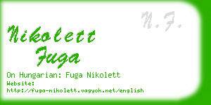 nikolett fuga business card